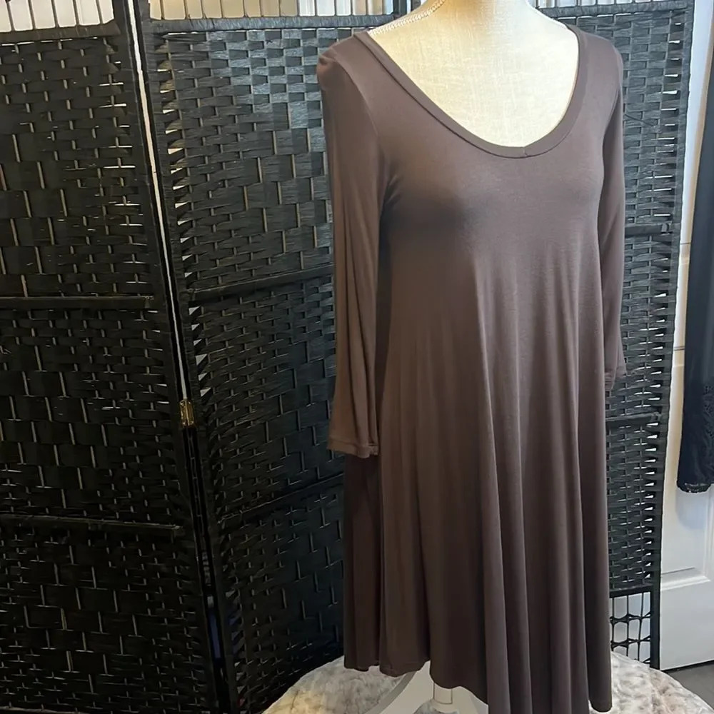 Lollipop-Star Brown Tshirt Dress Size Small